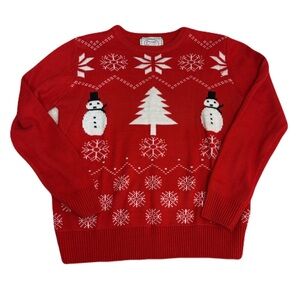 Red Snowman Christmas Sweater